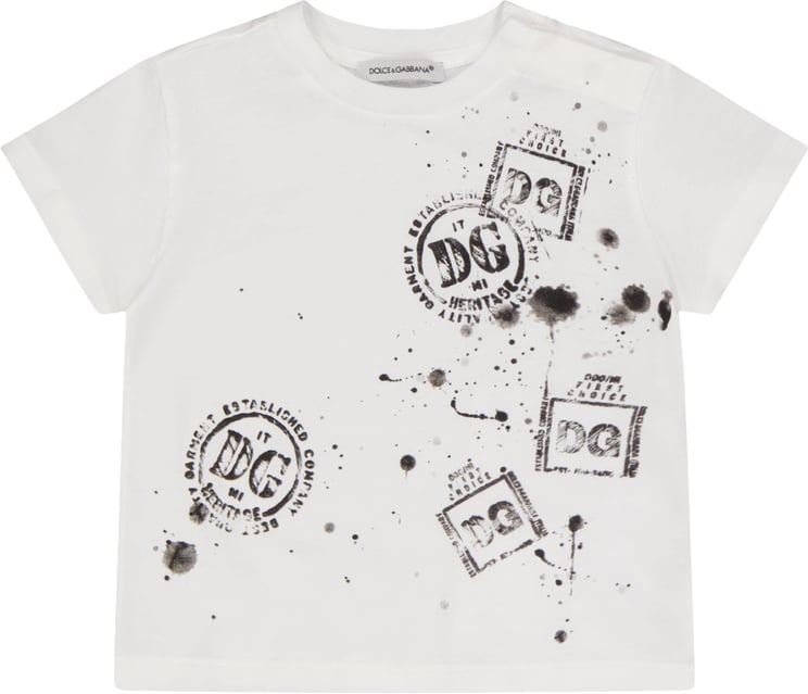Dolce & Gabbana Dolce & Gabbana Baby Jongens T-Shirt In Wit