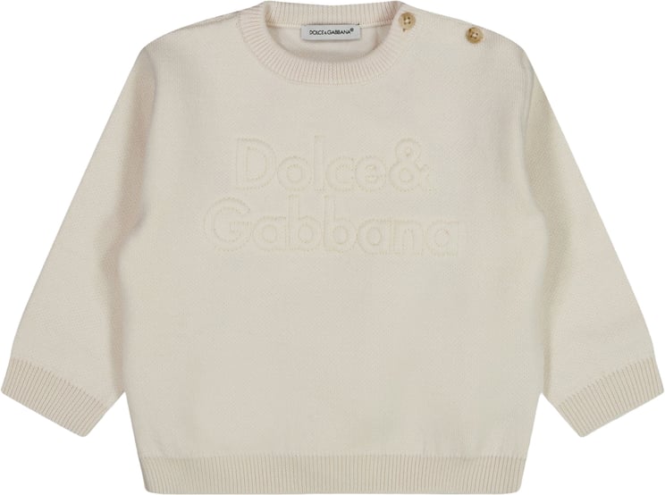 Dolce & Gabbana Dolce & Gabbana Baby Jongens Trui In Off White
