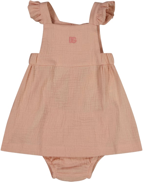 Dolce & Gabbana Dolce & Gabbana Baby Meisjes Jurk In Licht Roze