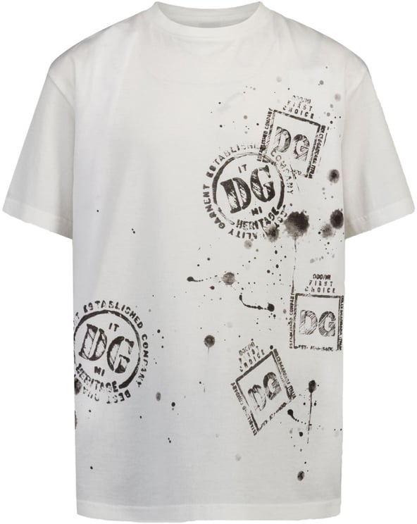 Dolce & Gabbana Dolce & Gabbana Kinder Jongens T-Shirt In Wit