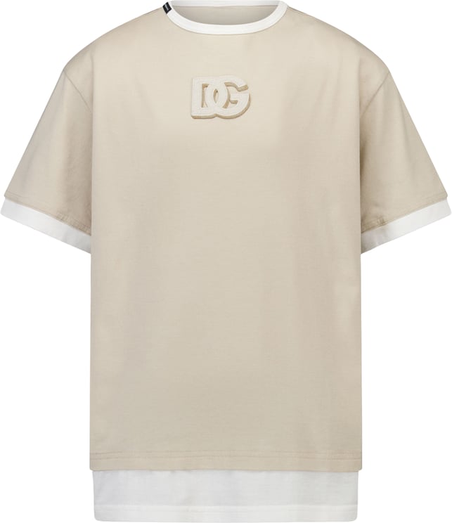 Dolce & Gabbana Dolce & Gabbana Kinder Jongens T-Shirt In Beige