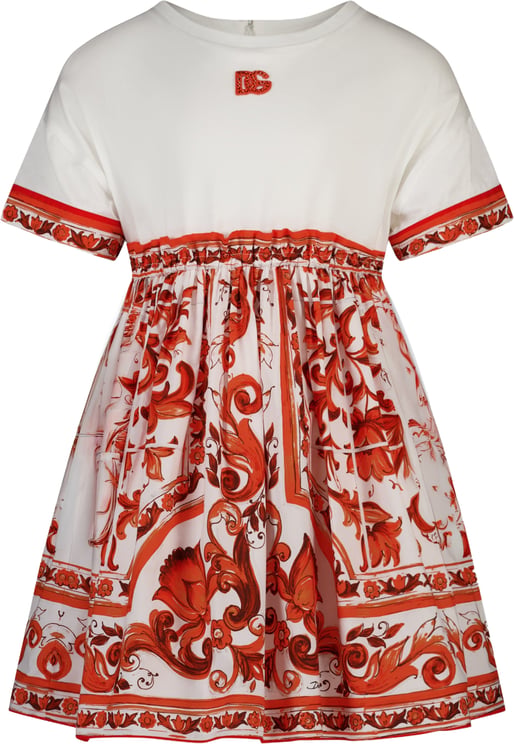 Dolce & Gabbana Dolce & Gabbana Kinder Meisjes Jurk In Oranje
