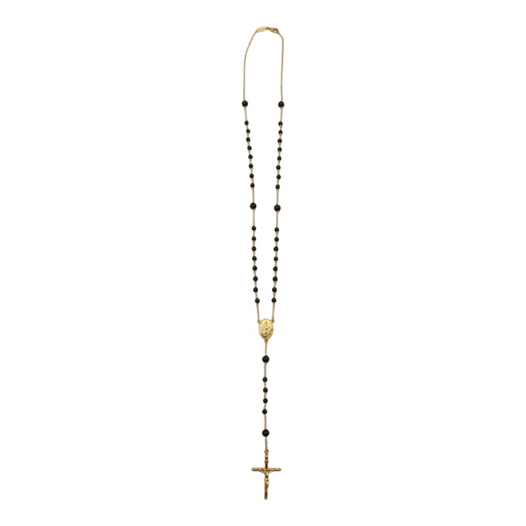 Dolce & Gabbana Gold Crucifix Pendant Long Necklace