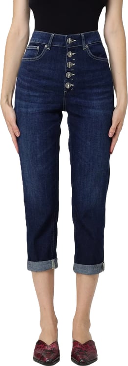 Dondup High-Waisted Cropped Jeans With Rolled Cuffs