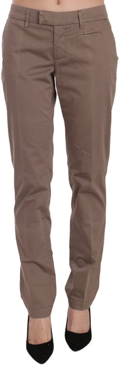 Dondup Dondup Brown Low Waist Straight Cut Trouser Pant