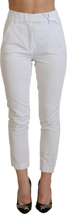 Dondup Dondup White High Waist Tapered Women Pants