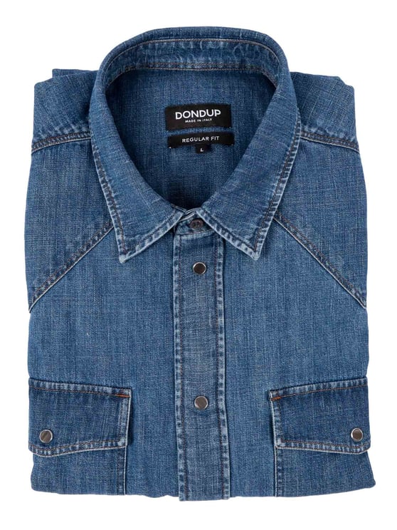 Dondup Pointed Collar Flap Pocket Shirt