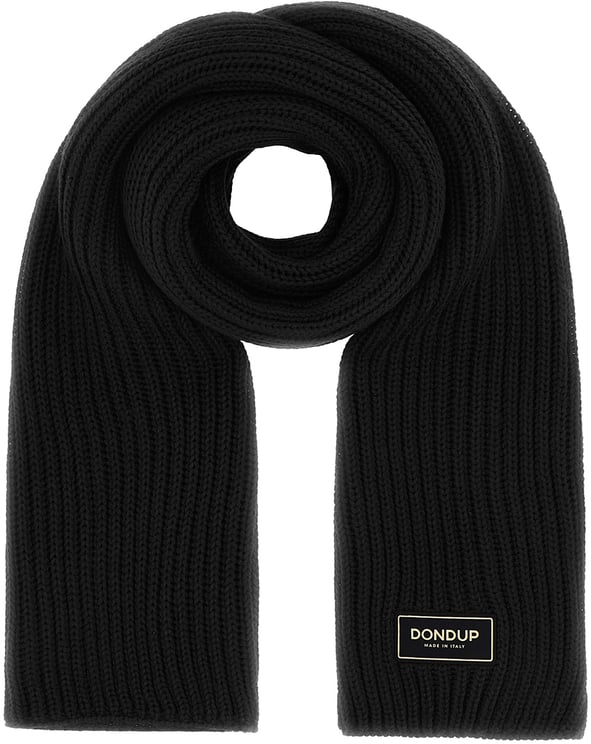 Dondup Dondup Black wool and acrylic scarf