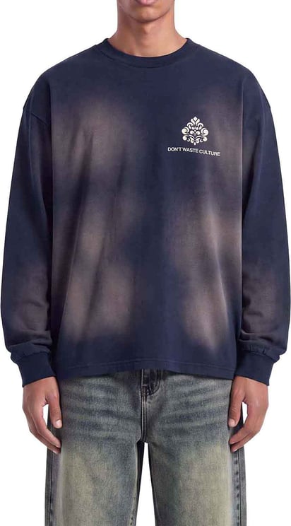 Don't Waste Culture Fade Longsleeve | Navy Blue