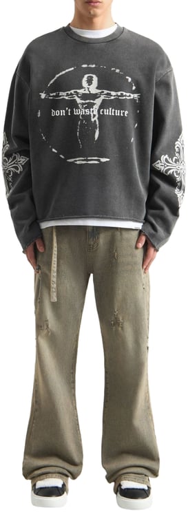 Don't Waste Culture Xavira Sweater | Washed Black