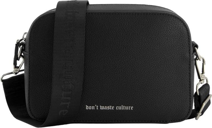 Don't Waste Culture Leather Messenger Bag | Black