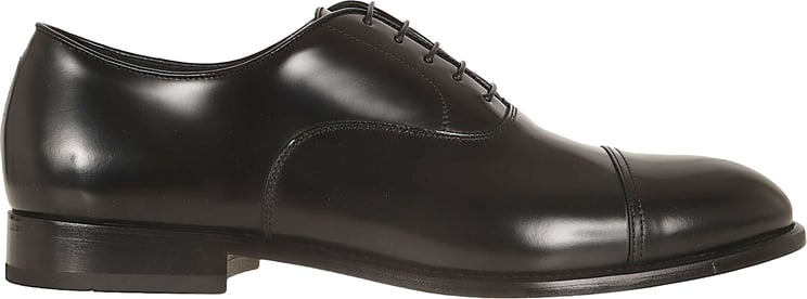 Doucal's DOUCAL`S OXFORD CAP TOE (CU) SPAZZOLATO NERO+F.DO NERO