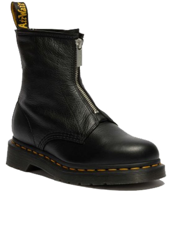 Dr. Martens 1460 Smooth Black Leather Zip Boots