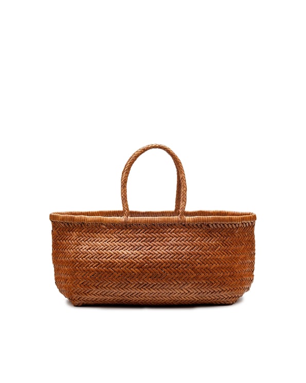 Dragon Diffusion Large Handwoven Basket Tote in Buffalo Calf Leather