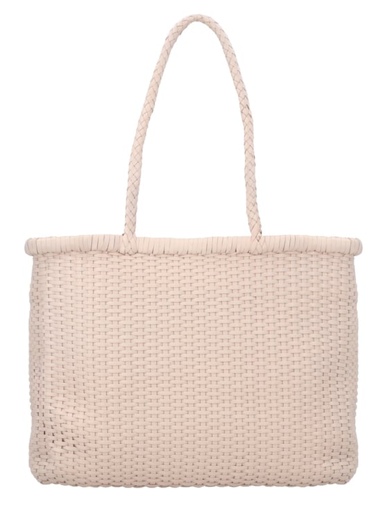 Dragon Diffusion Neutrals B Weave Large Woven Leather Tote Bag