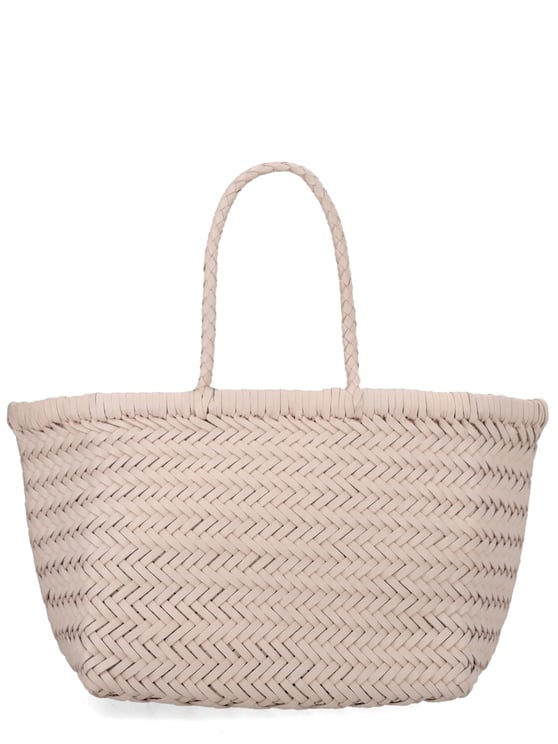Dragon Diffusion Triple Jump Small Woven Basket-Like Leather Tote Bag