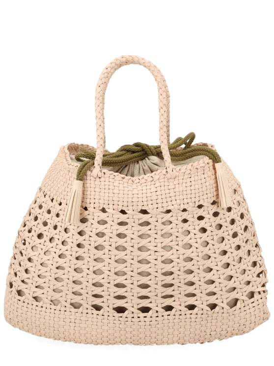 Dragon Diffusion Neutrals Santa Cano Open Lattice Bucket Bag