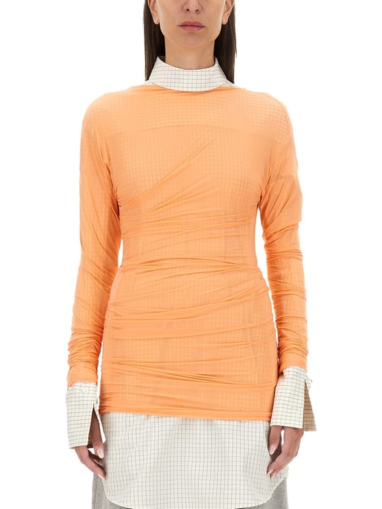 Dries van Noten Translucent Slim Fit Tulle Top