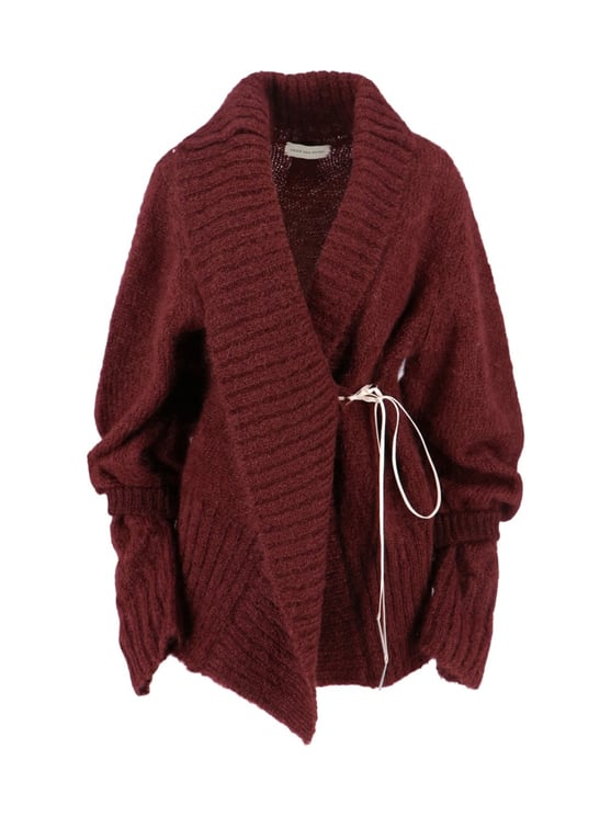 Dries van Noten Oversized Mohair-Blend Cardigan – Bordeaux