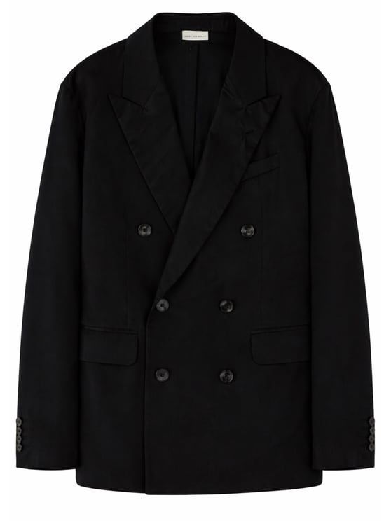 Dries van Noten Balto Viscose-Blend Double-Breasted Blazer
