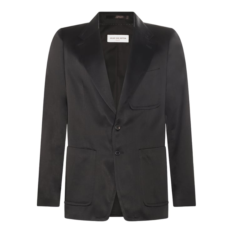 Dries van Noten Tailored Black Jacket With Classic Two-Button Closure