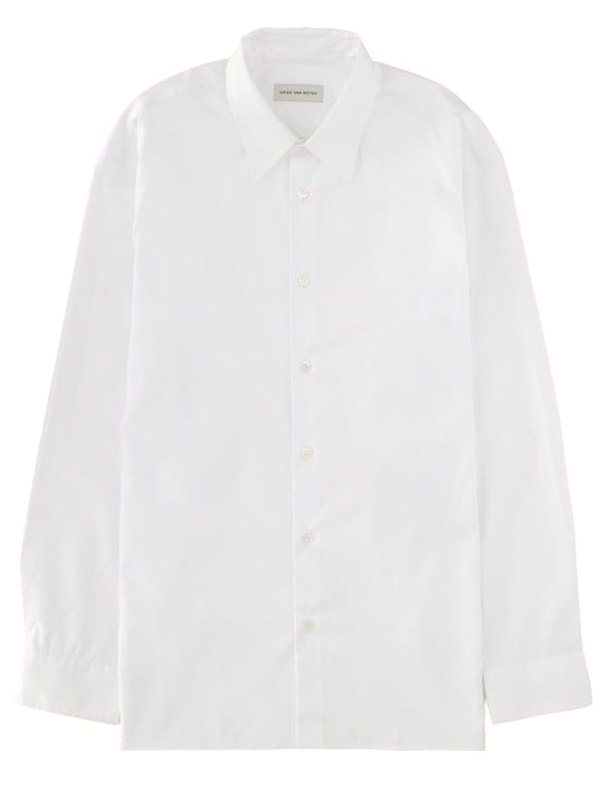 Dries van Noten White Cotton Croom Minimalist Shirt