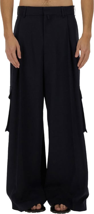 Dries van Noten Wool Cargo Pants With Spacious Pockets