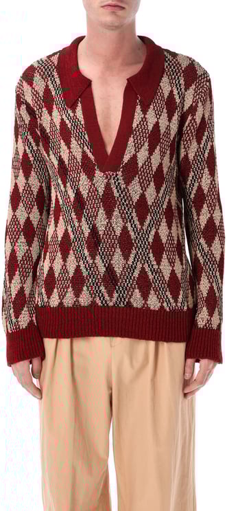 Dries van Noten Dries Van Noten Macramé polo sweater