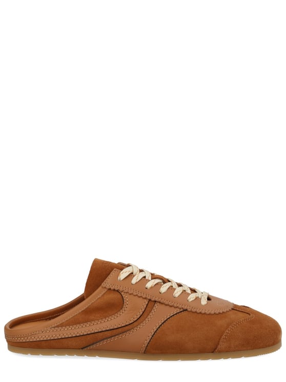 Dries van Noten Suede Leather Backless Mule Sneakers