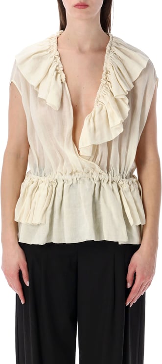 Dries van Noten Dries Van Noten Cally muslin ruffled top