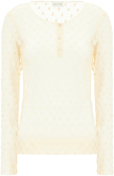 Dries van Noten Dries Van Noten Sand cotton blend top
