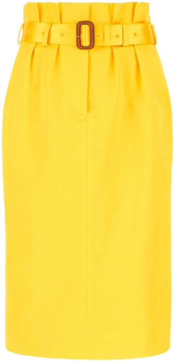 Dries van Noten Dries Van Noten Yellow cotton blend skirt