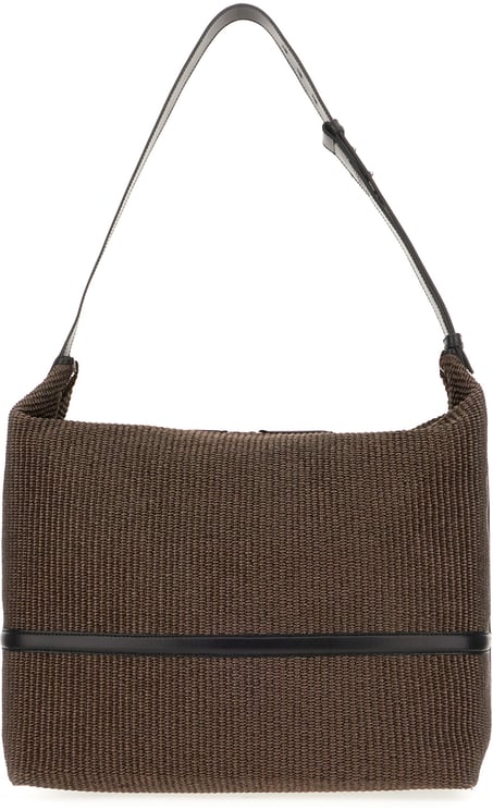 Dries van Noten Dries Van Noten Chocolate rafia shopping bag