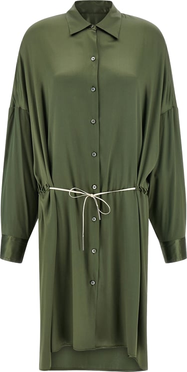 Dries van Noten Dries Van Noten Bicolor Silk Midi Dress