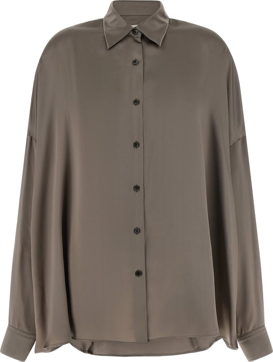 Dries van Noten Dries Van Noten Gray Silk Blouse