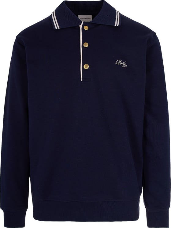 Drôle de Monsieur Contrast-Embroidered Cotton Terry Polo Shirt
