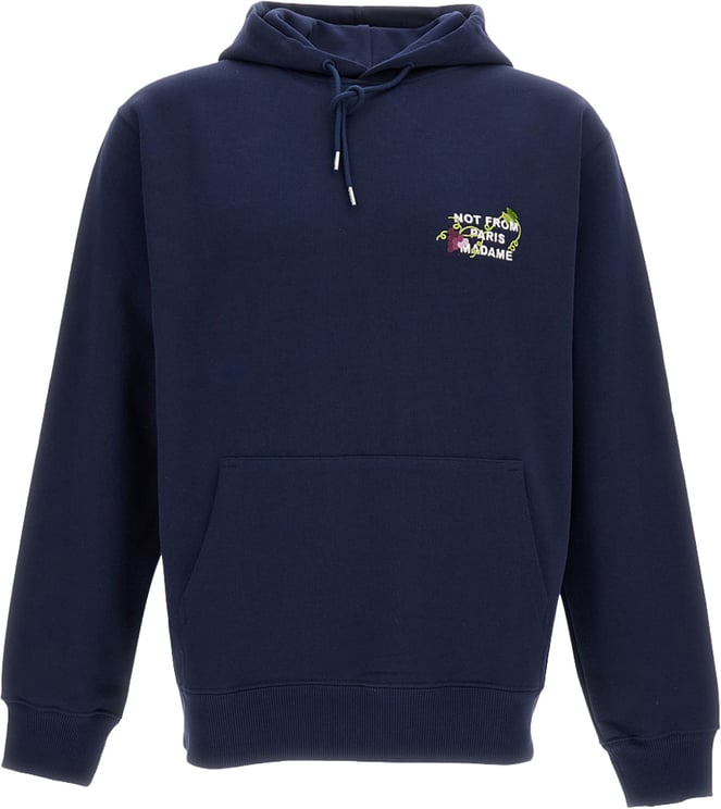 Drôle de Monsieur Vine Embroidered Slogan Hoodie