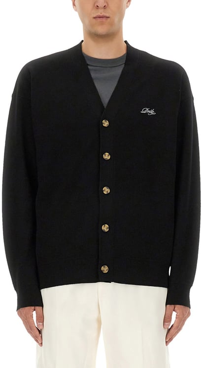 Drôle de Monsieur CARDIGAN WITH LOGO EMBROIDERY