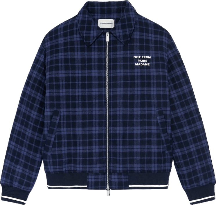 Drôle de Monsieur CHECK FLANNEL SLOGAN JACKET