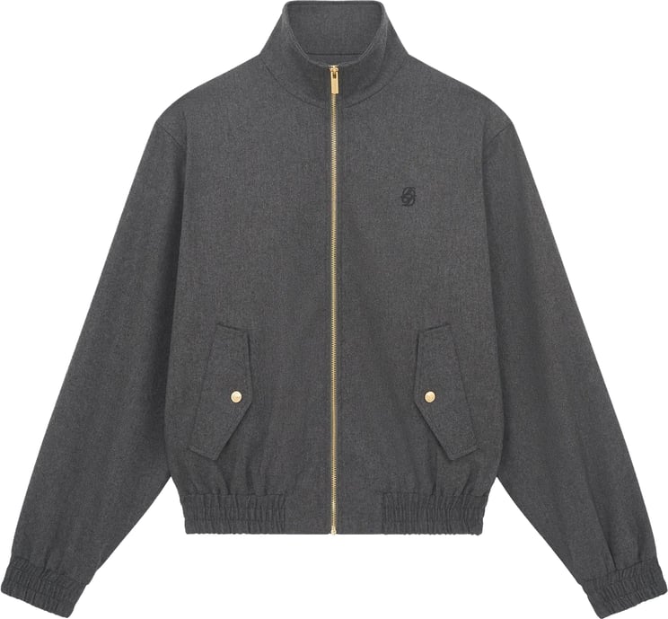 Drôle de Monsieur Heren Flanelle Trackjacket Grijs