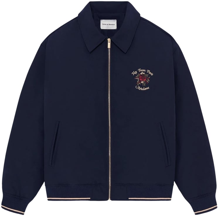 Drôle de Monsieur Heren Bomber Slogan Rose