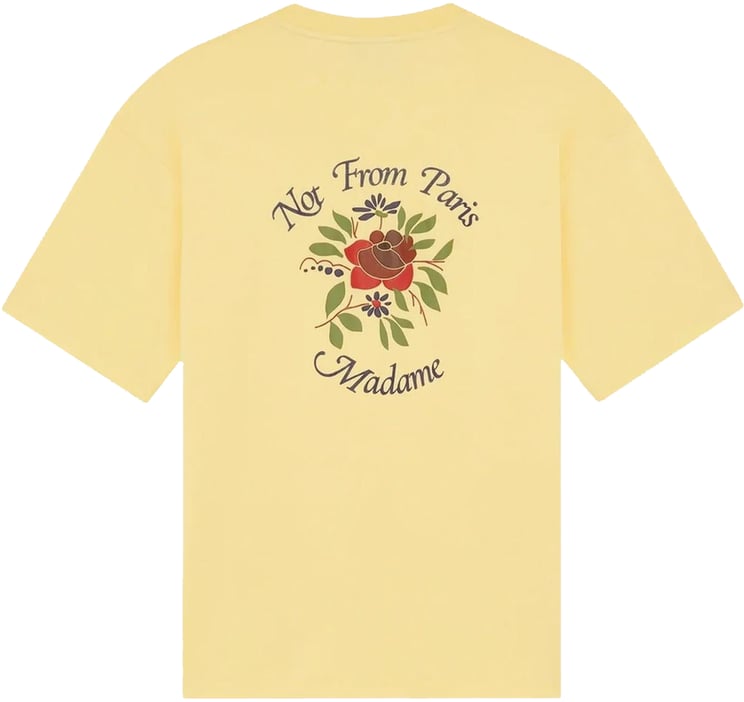Drôle de Monsieur Heren T-Shirt Slogan Rose