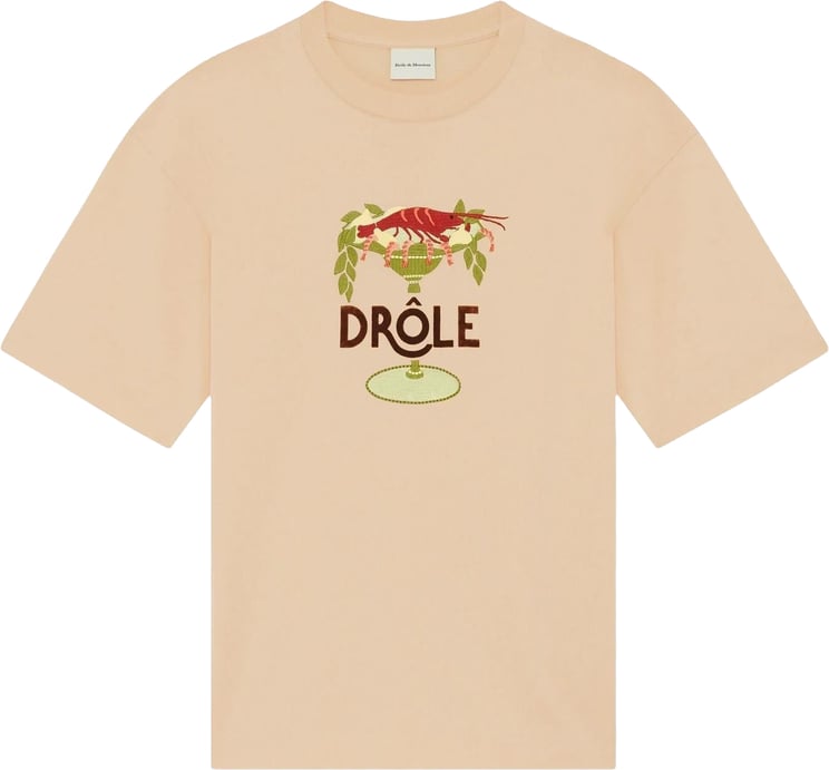 Drôle de Monsieur Heren Lobster Cup T-Shirt Geel