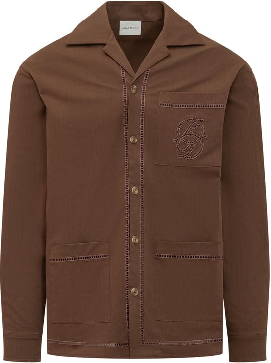 Drôle de Monsieur Camicia Marrone con Dettagli Jour Échelle