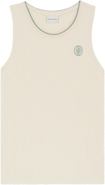 Drôle de Monsieur Heren Débardeur Miroir T-Shirt Wit