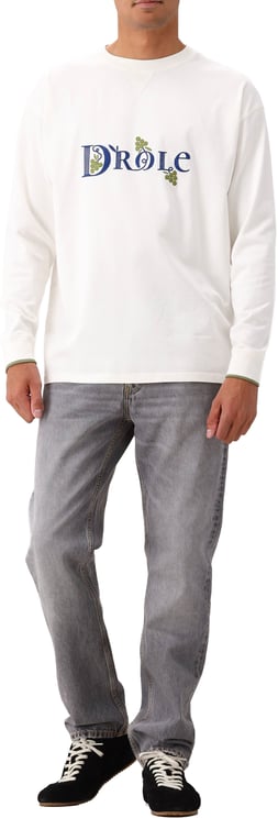 Drôle de Monsieur Drôle de Monsieur Longsleeve Wit Drôle Heritage