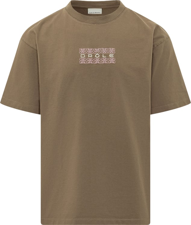 Drôle de Monsieur T-shirt Ornements con Ricamo