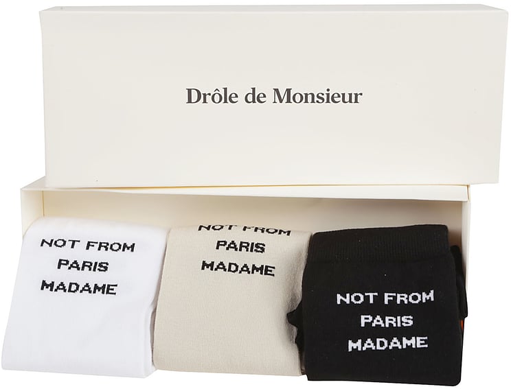 Drôle de Monsieur Box 3 Slogan Socks Multicolour