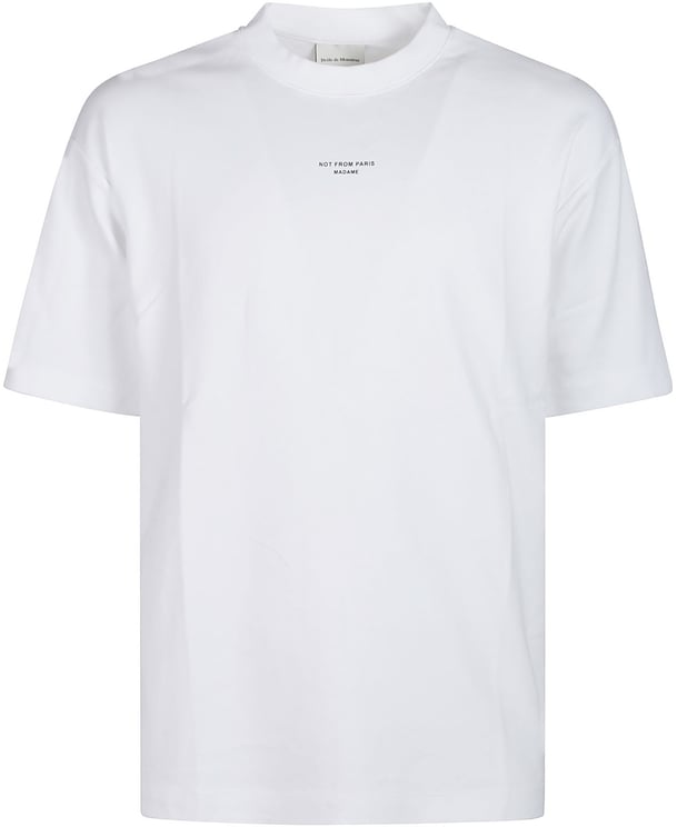 Drôle de Monsieur Classic Slogan T-shirt White
