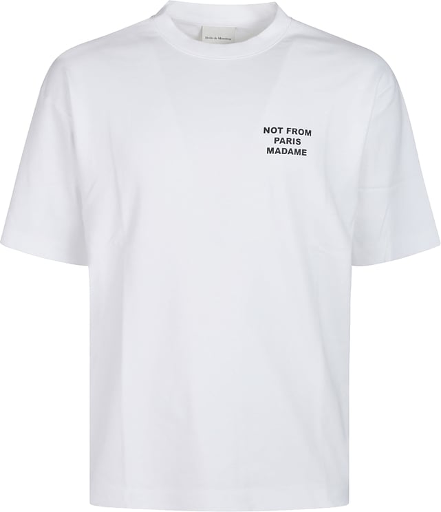 Drôle de Monsieur Bold Slogan T-shirt White
